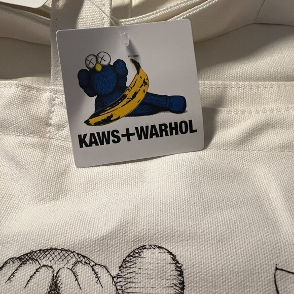 KAWS Uniqlo + Warhol 2-Way Tote Bag NWT OS - Picture 2 of 5